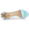 Allegra K Women's Faux Leather Adjustable Ankle Strap Kitten Heel Sandals - 4 of 4