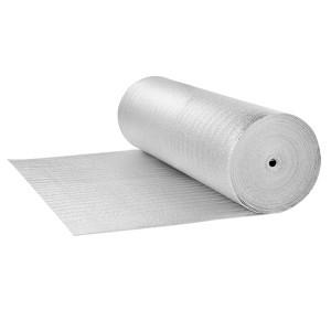 VEVOR Double Reflective Insulation Roll, 6.5 Mil 48 in x 250 ft, Aluminum Foil PE Woven Cloth Heat Reflective Shield, Silver - 1 of 4