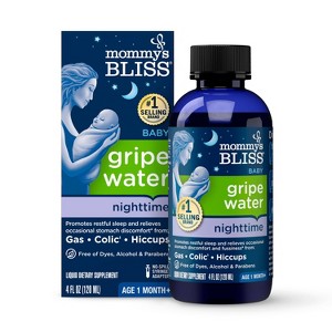 Mommy's Bliss Gripe Water Night Time for Colic, Gas or Stomach Discomfort - 4 fl oz - 1 of 4