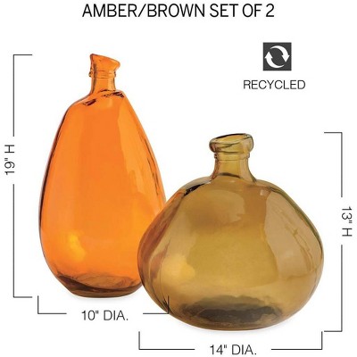 Vivaterra Recycled Glass Balloon Vases, Set Of 2 Target