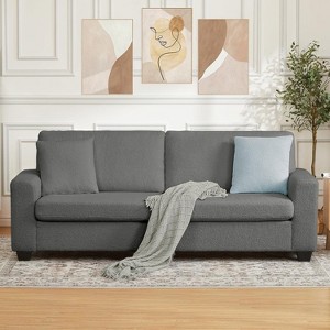 83 Inch Modern Sofa, 3 Seat Couch With Wide Armrests, Deep Seat Couch, Comfy Upholstered Sofa for Living Room, Bedroom, Office - 1 of 4