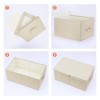 REGALWOVEN Fabric Collapsible Spacious Versatile Storage Bin with Lid and Handle 2 Pcs - 3 of 4