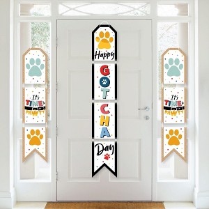 Big Dot of Happiness Happy Gotcha Day - Hanging Vertical Paper Door Banners - Dog and Cat Pet Adoption Party Wall Decoration Kit - Indoor Door Decor - 1 of 4