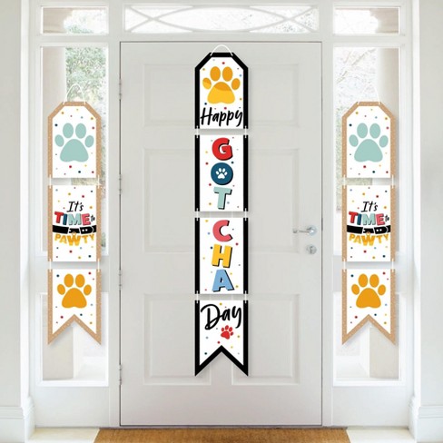 Big Dot of Happiness Happy Gotcha Day - Hanging Vertical Paper Door Banners - Dog and Cat Pet Adoption Party Wall Decoration Kit - Indoor Door Decor - image 1 of 4