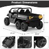 24V 4WD 6-Wheel Electric Dump Truck for Kids with Remote Control, 2 Seater, LED Lights & Music Player – Ages 3+ - 4 of 4