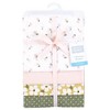 Hudson Baby Infant Girl Cotton Poly Flannel Receiving Blankets, Sage Floral, One Size - 2 of 4