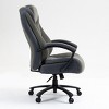 50.2" High Back Fabric Office Chair with Thick Padded Seat and Adjustable Height, Ideal for Home or Executive Office -3irtyhousy - 3 of 4