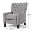 NicBex Fabric Push Back Recliner Chair,Light Gray Wingback Armchair with Rivet Detailing, Upholstered Chesterfield Sofa Chair - 4 of 4