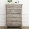6 Drawers Dresser for Bedroom, 45" Tall Grey Chests of Drawers with Storage - 2 of 4