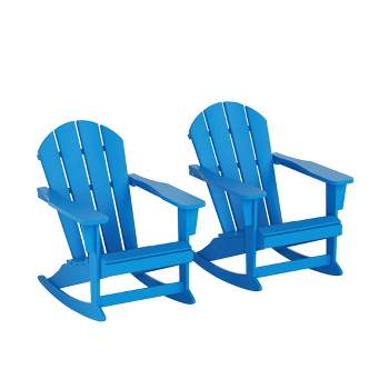 WestinTrends  Outdoor Patio Porch Rocking Adirondack Chair (Set of 2)