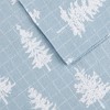 4 Pcs Ultra-Soft Novelty Printed Cotton Flannel Bedding Set, Premium Cozy Sheet Set for All Seasons, Queen / King Fitted Sheet, Flat Sheet - 4 of 4