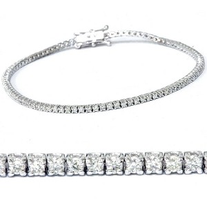 Pompeii3 2ct Diamond Tennis Bracelet 14K White Gold 7" - 1 of 4