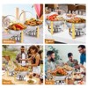 ROVSUN 5QT 4 Packs Round Chafing Dish Buffet Set with Glass Lid & Lid Holder for Parties - 3 of 4