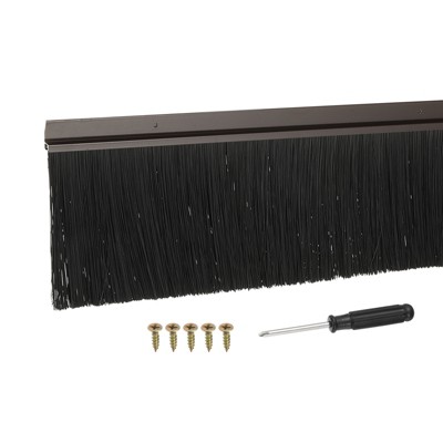 Unique Bargains Aluminum Alloy H-Shape Holder PP Bristle Rust-resistant Door Sweep 1 Pc
