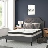 Flash Furniture Brighton Tufted Upholstered Platform Bed with 10 Inch CertiPUR-US Certified Foam and Pocket Spring Mattress - 2 of 4