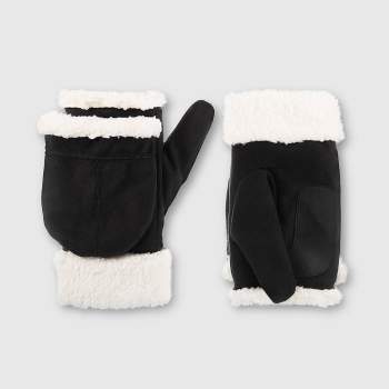 Isotoner Adult Recycled Microsuede Flip Top Mittens