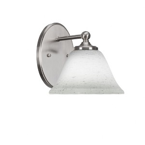 Toltec Lighting Capri 1 - Light Sconce in  Brushed Nickel with 7" White Muslin Shade - 1 of 1
