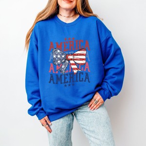 Simply Sage Market America Coquette Bow Sweatshirt - 1 of 4