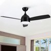 YUHAO 42 in. Indoor Modern Contemporary Matte White ABS Blades Integrated Dimmable LED Ceiling Fan with Light and Remote Control - 2 of 4