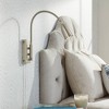 360 Lighting Lido Gooseneck Arm Brushed Nickel Plug-In Wall Reading Light - 2 of 4