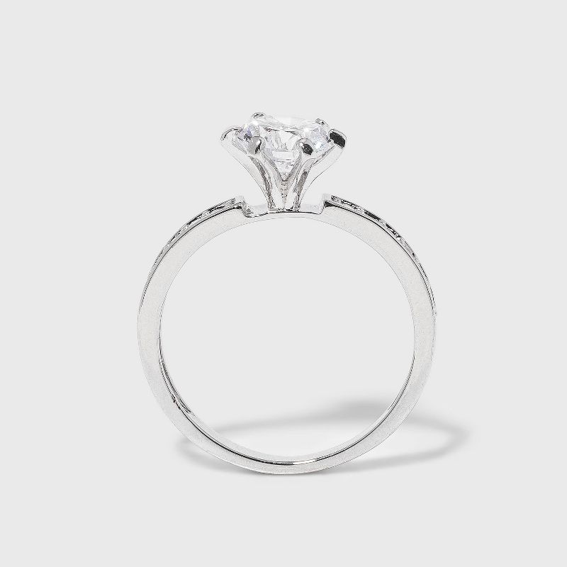 Cubic Zirconia Engagement Ring - Silver, 2 of 9