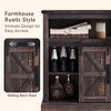 OKD Bathroom Floor Cabinets with Sliding Barn Door & 3 Drawers - 4 of 4