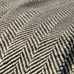 beige fabric/walnut legs