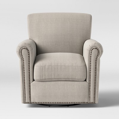 Meadowood Swivel Arm Chair Cream Threshold Target