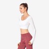 Anna-Kaci Active Women's Long Sleeve Cropped Active Top with Scoop Neck and Fitted Design - 4 of 4