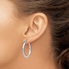 Black Bow Jewelry 3mm, Sterling Silver, Twisted Round Hoop Earrings, 30mm Dia.(1 1/8 In) - 3 of 4