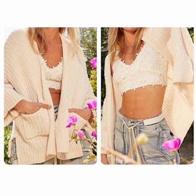 Women's Solid Cardigan with Pockets - POL