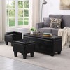 3 In 1 Storage Ottoman, Rectangle Ottoman With Storage 3 In 1 Combination Ottoman, Footrest Stool - 2 of 4