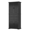 NicBex Tall Bathroom Storage Cabinet,Multi-Functional Floor Cabinets with 2 Drawers and Adjustable Shelf,Bathroom Storage Cabinet for Bathroom - 4 of 4
