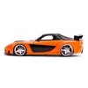 Han's Mazda RX-7 RHD (Right Hand Drive) Orange and Black "Fast & Furious" Movie 1/24 Diecast Model Car by Jada - 3 of 4