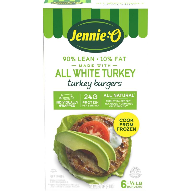 Jennie-O All-Natural White Turkey Burgers - Frozen - 32oz/6ct, 5 of 13