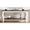 Syemin Console Tables Vintage French Console Table, Extra Long Sofa Table Behind Couch, Entryway Storage Console Table, Brown, 70.87"*11.81"*33.46" - 4 of 4