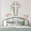 Watercolor Floral Cross Giant Peel and Stick Wall Decal Pink - RoomMates: Vinyl Botanical Modern Decor, 18pc - 4 of 4