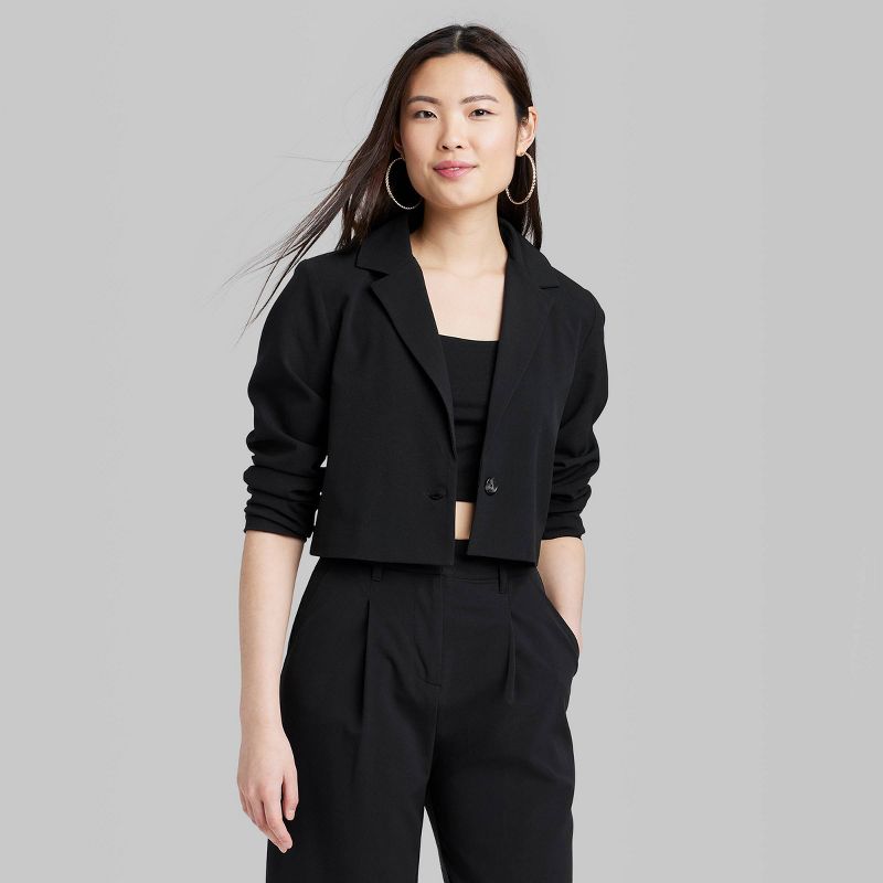 Women's Cropped Blazer - Wild Fable™, 3 of 7