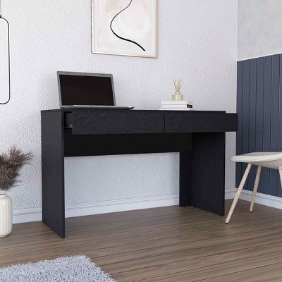 Anybear Black Finish Desk with Two Drawers