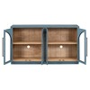 YOOCOZZ MDF 4-Door Arched Sideboard Buffet Cabinet with Glass Doors and Adjustable Shelves - 2 of 4