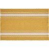 HomeRoots 19" Set of Four Yellow And White Striped Cotton Placemats - 4 of 4