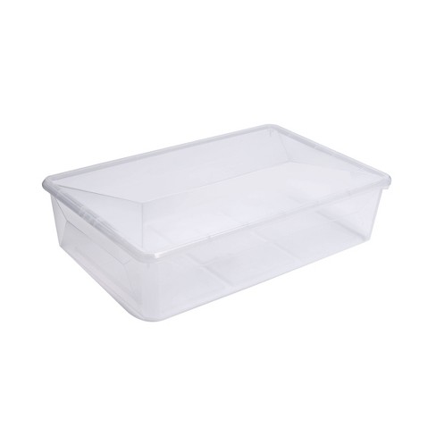 Stackable Large Bin Front Opening Clear Plastic - Brightroom™ : Target