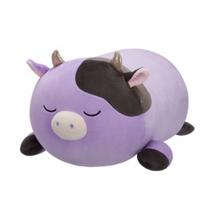 18" Alexie Purple and Black Cow with Gold Horns Squishmallows Plush - 1 of 4