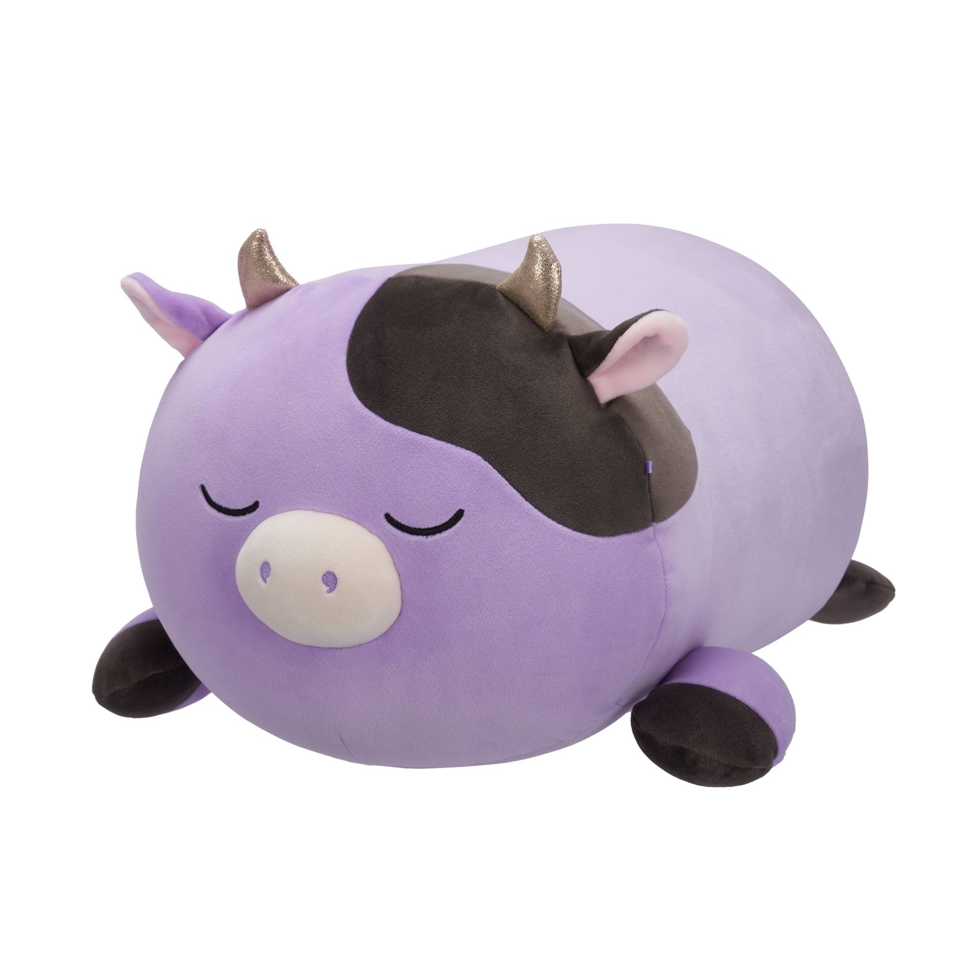 18" Alexie Purple and Black Cow with Gold Horns Squishmallows Plush