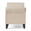 PAGED Contemporary Design Storage Ottoman Versatile Entryway Bench with Smooth Upholstery and Rolled Arms for Bedroom, Living Room - 4 of 4