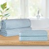Modern Ribbed Cotton  Assorted Towel Set by Blue Nile Mills - 2 of 4