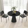 Costway Modern Dining Chairs Set of 4 with Tilted Backrest & Sturdy Metal Legs Plastic Black/White - 4 of 4