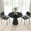 Costway Modern Dining Chairs Set of 4 with Tilted Backrest & Sturdy Metal Legs Plastic Black/White - image 4 of 4