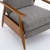 Performance Fabric Wood Arm Recliner with Cushioned Headrest, Drop-In Coil Seating, and 3-Position Recline - 2 of 4