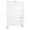 Vynxaria Outdoor & Indoor Privacy Screen Metal Privacy Screen 76" H¡Á48" W, Freestanding Decorative Privacy Screen for Deck Balcony - 3 of 4